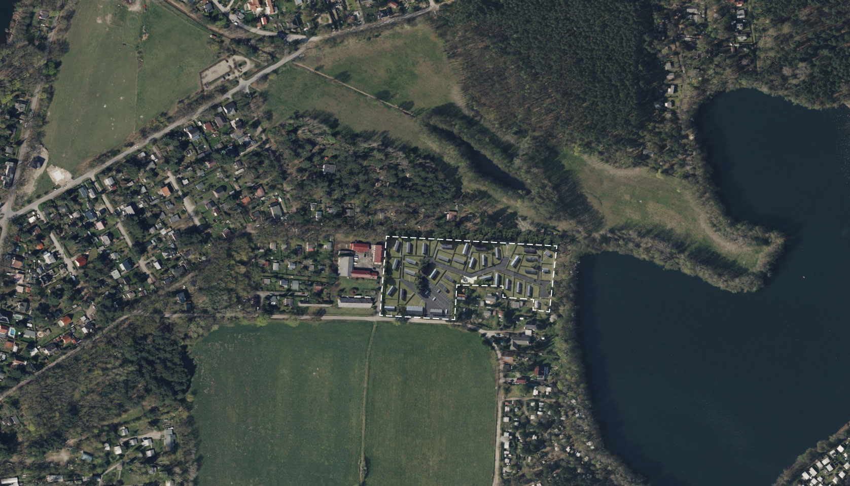 Blick auf den Großen Tonteich und die naturnahe Umgebung